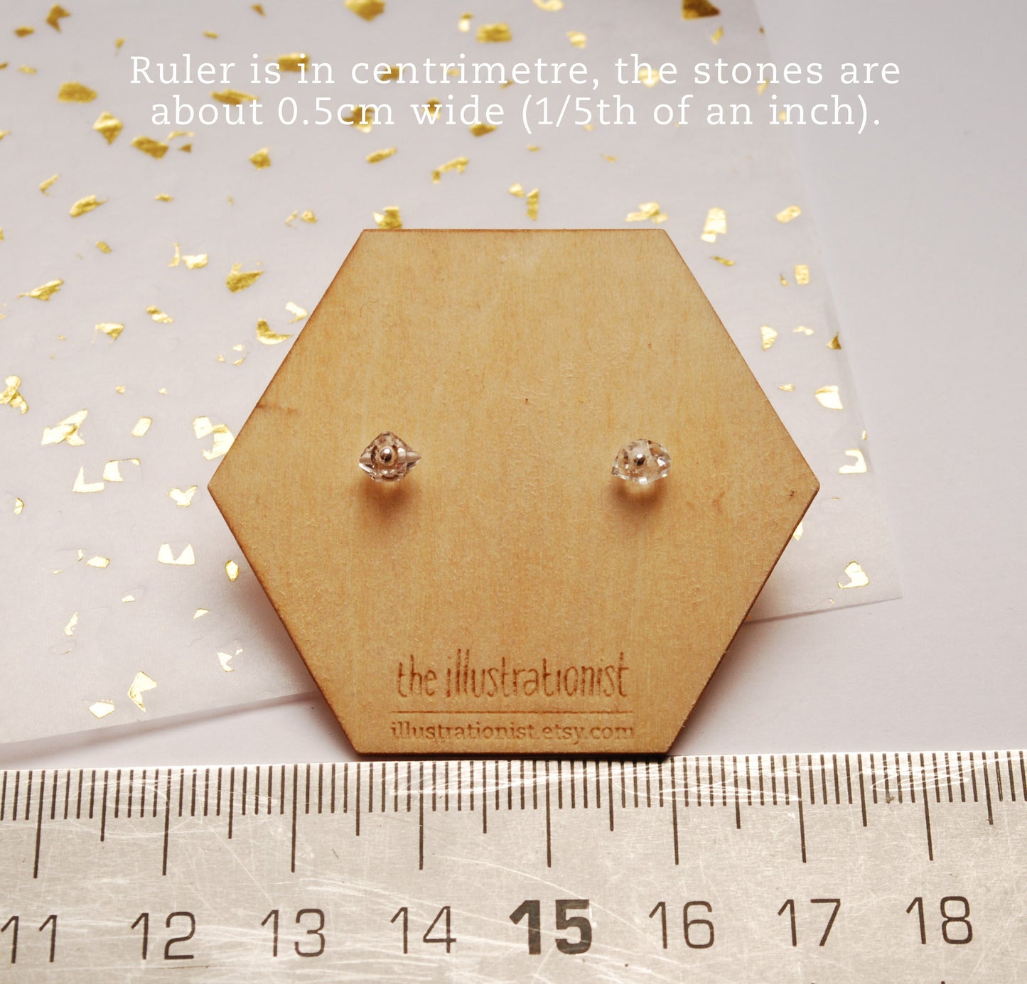 Herkimer diamond earrings