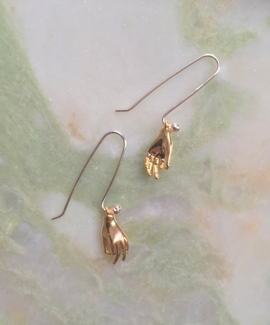 Helping hand earrings