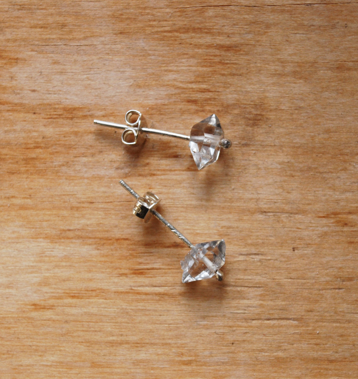 Tula oorbellen, Eco sterling zilveren Herkimer oorbellen