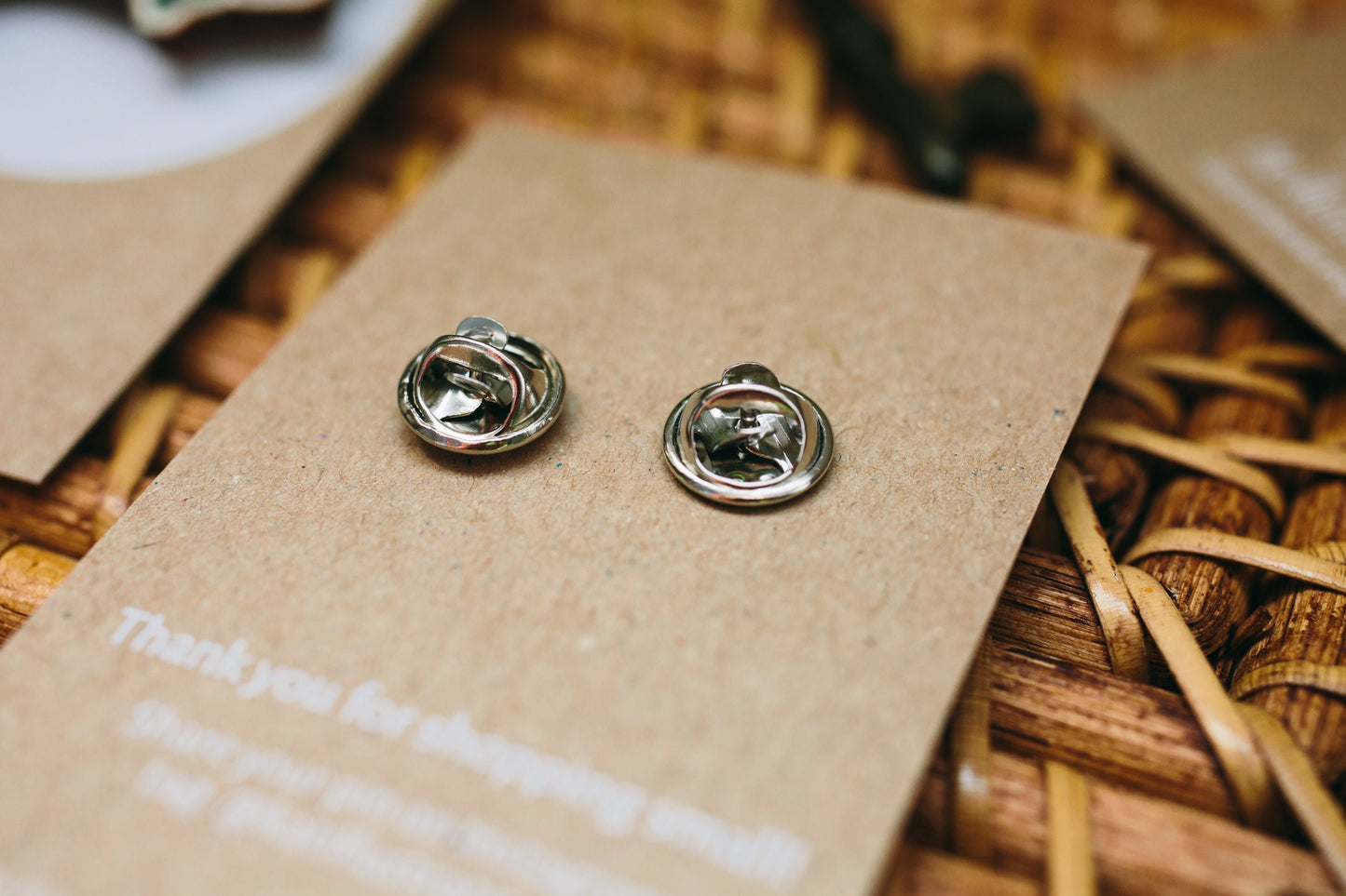 Floral Wreath Wooden Pin
