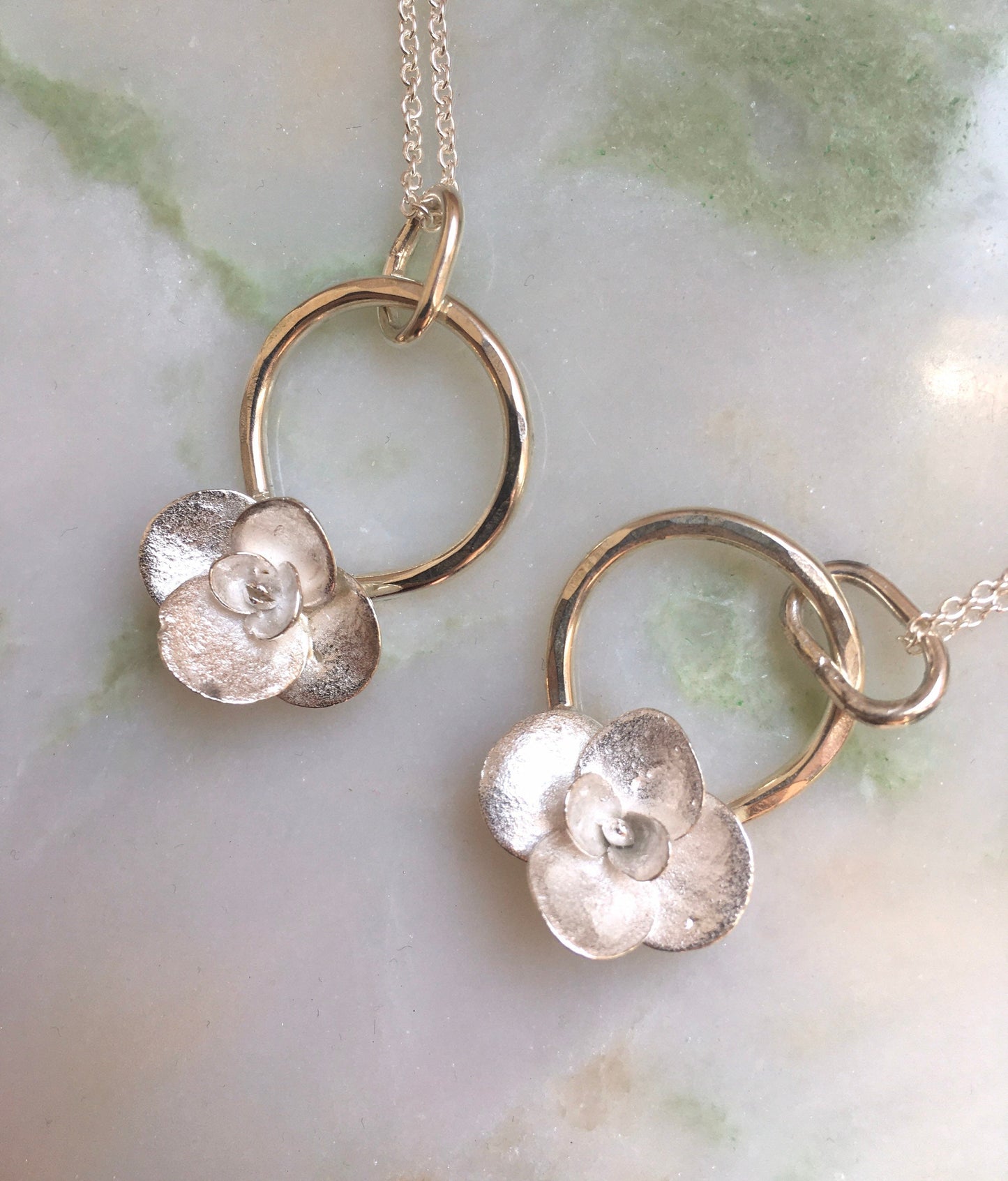 Suce necklace, Eco sterling silver succulent necklace