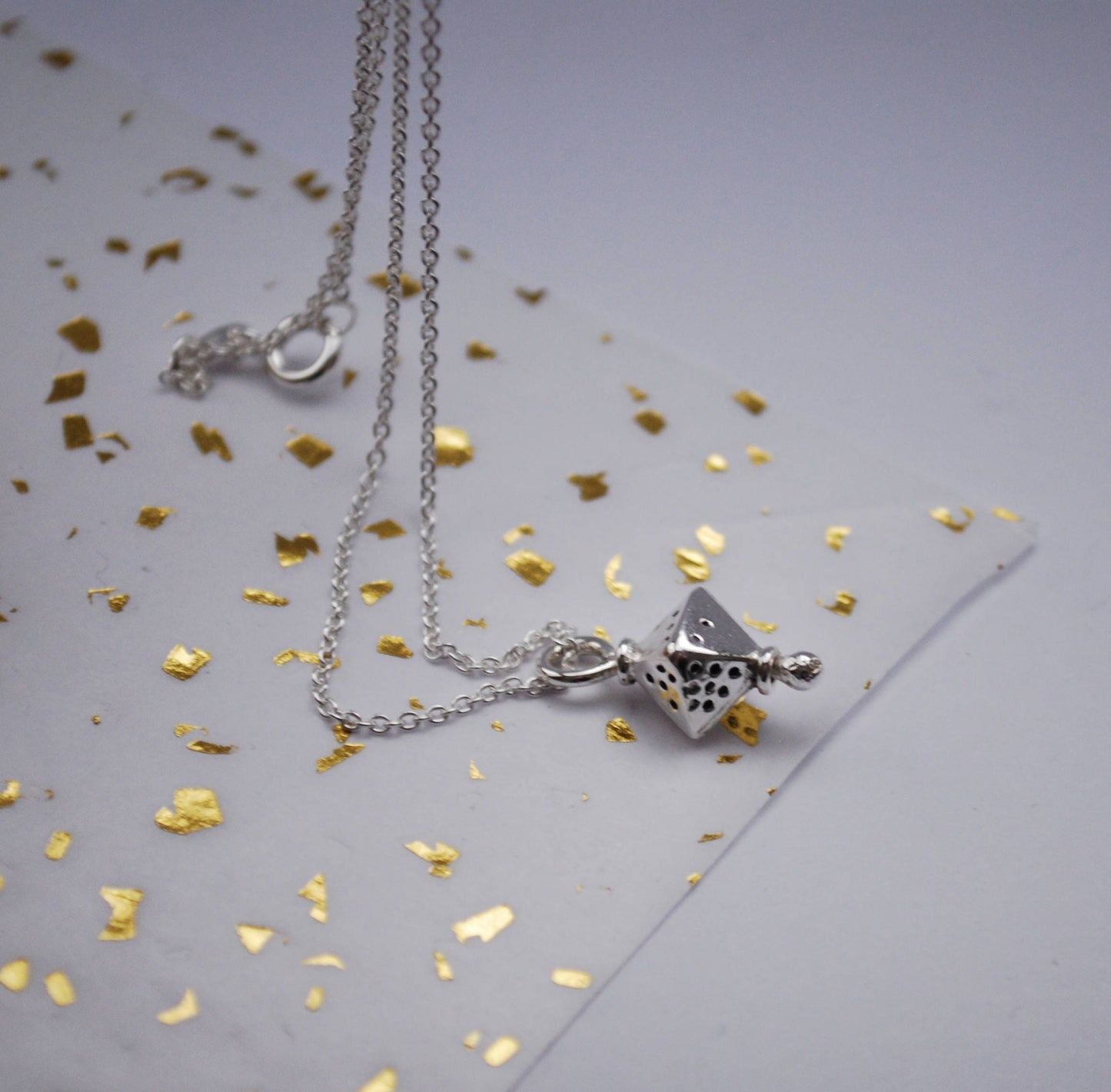 Leia necklace, Eco sterling silver pendant necklace