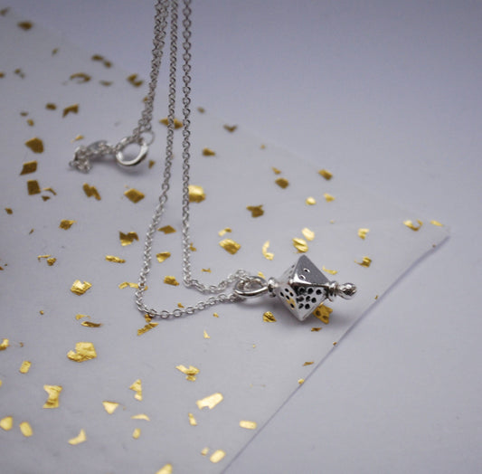 Leia necklace, Eco sterling silver pendant necklace
