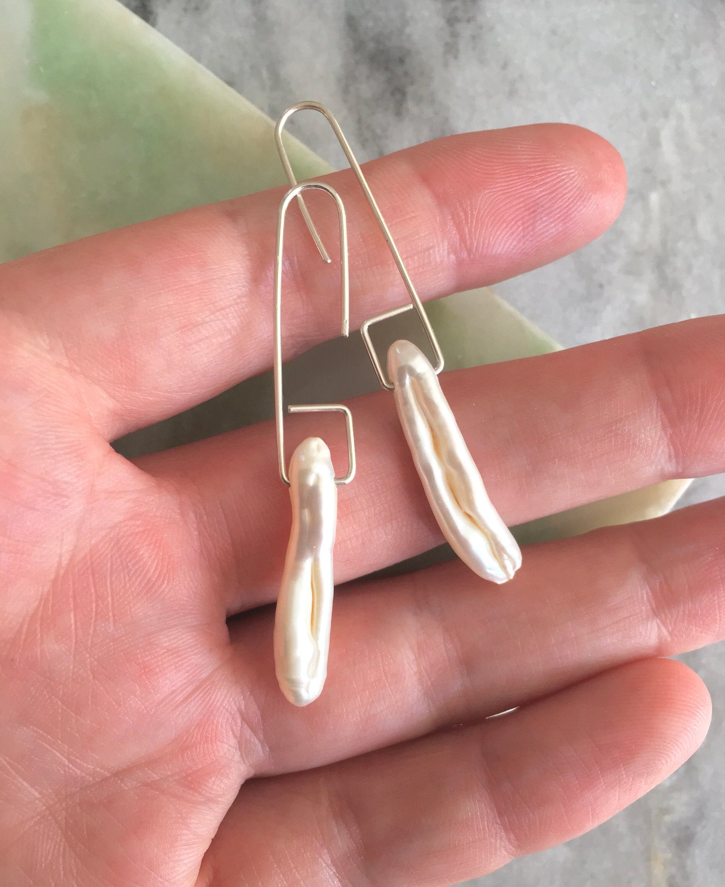 Pearl dangle earrings