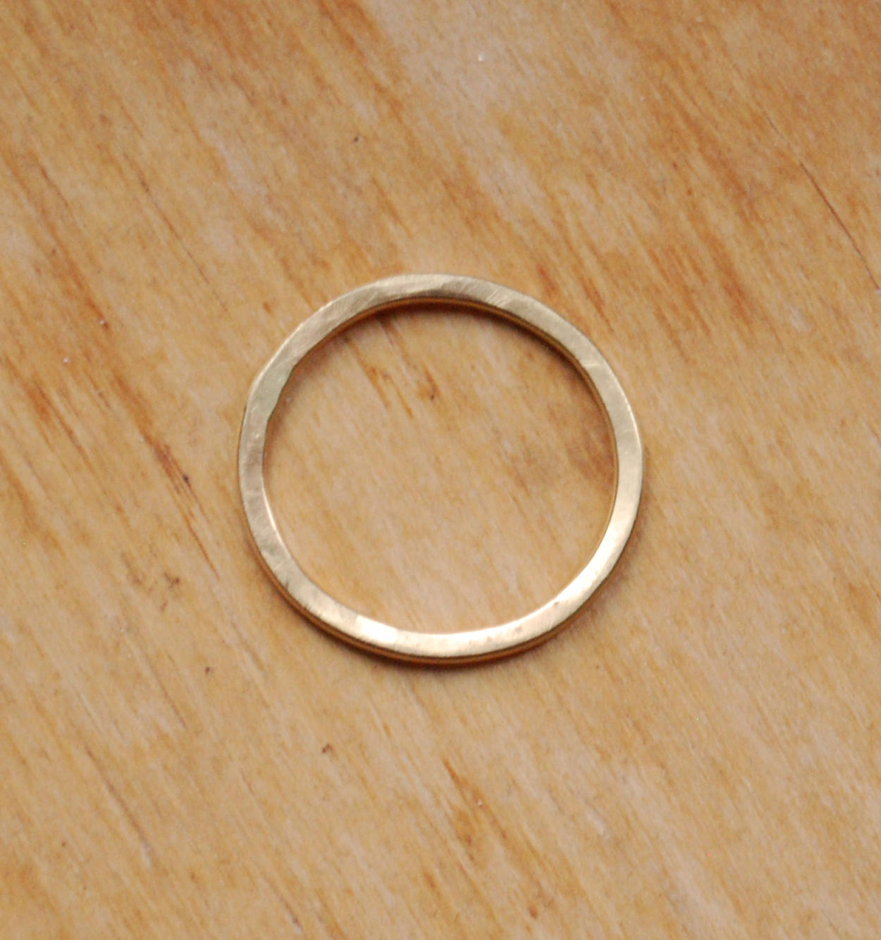 Hammered gold wedding ring