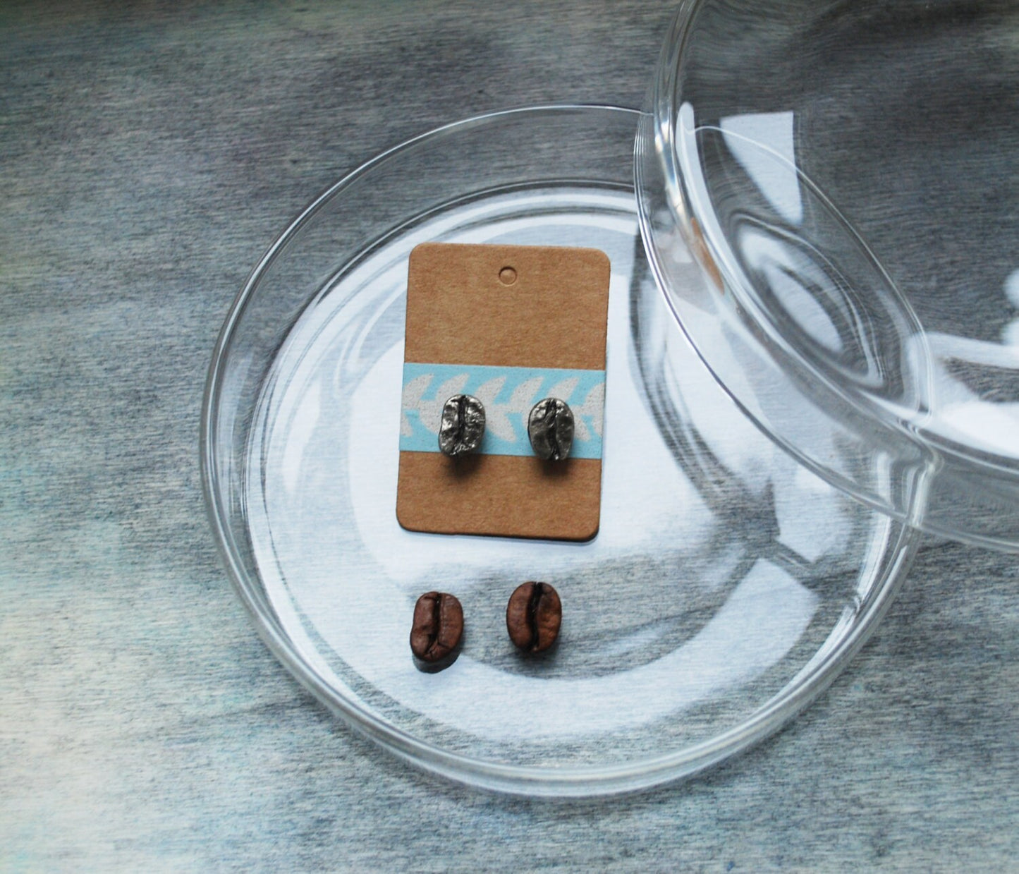 Sterling Silver Coffee Bean Earrings