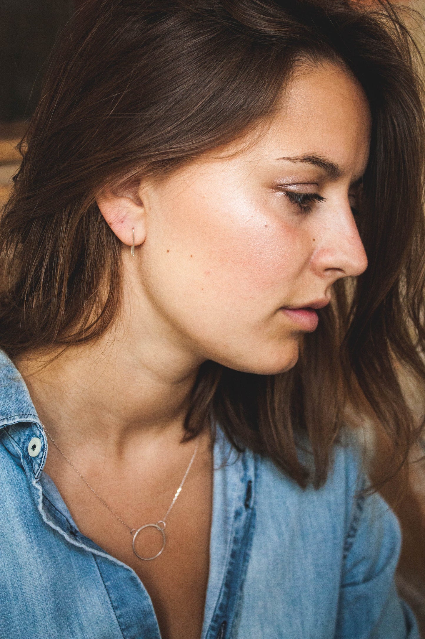 Sterling Silver Horseshoe Earrings | Handmade Ear Threaders