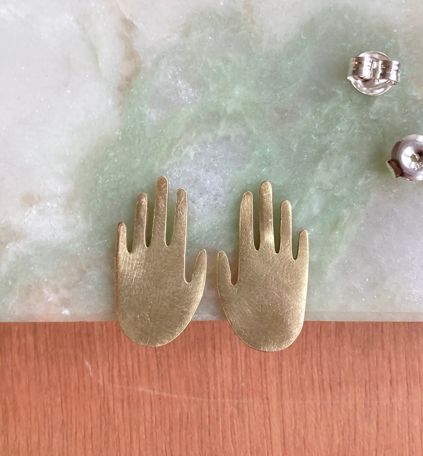 Brass rule earrings