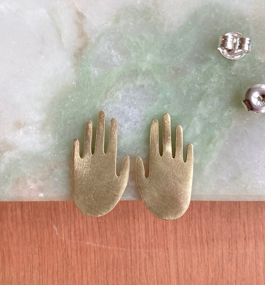 Brass rule earrings
