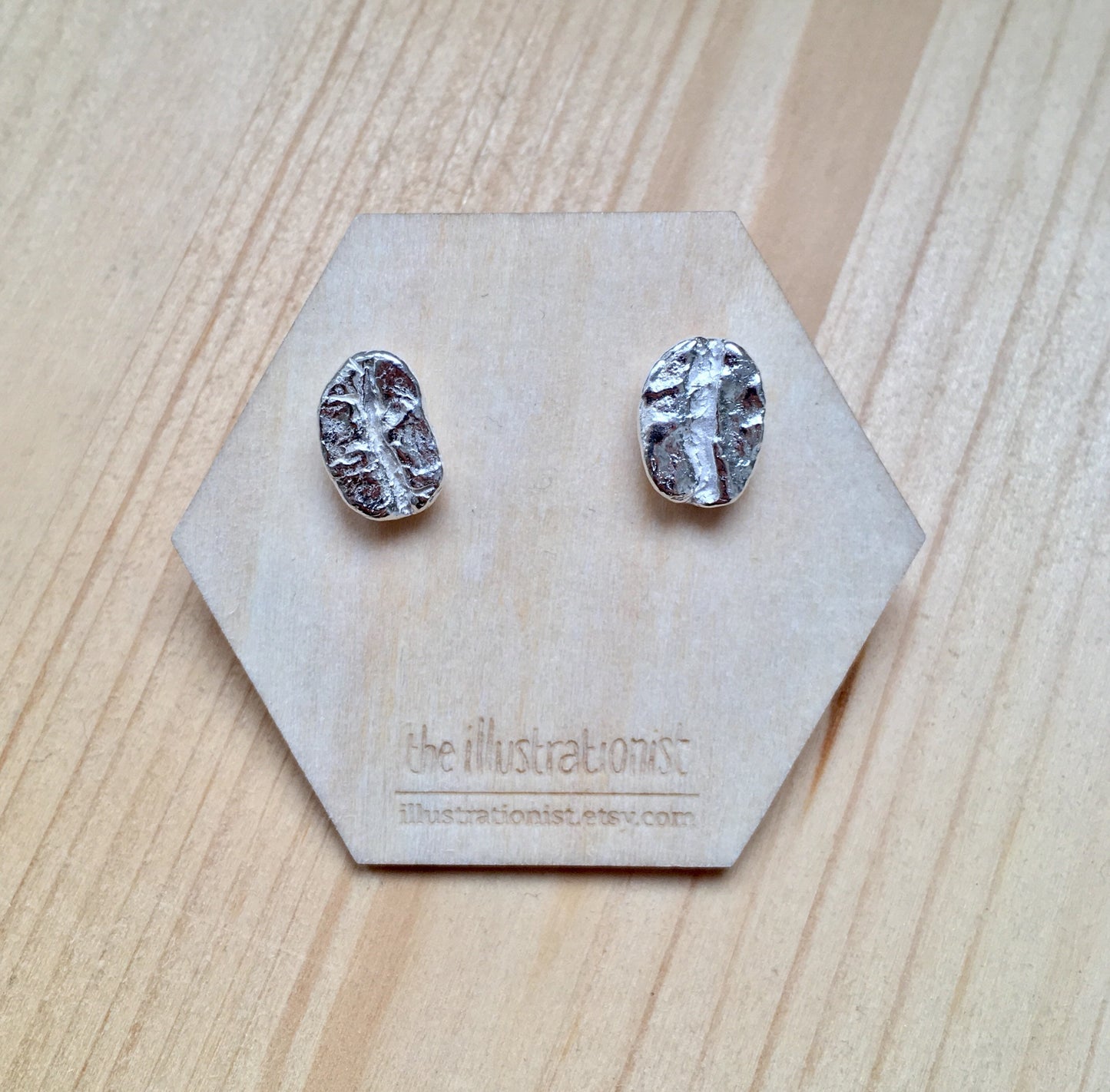 Sterling Silver Coffee Bean Earrings