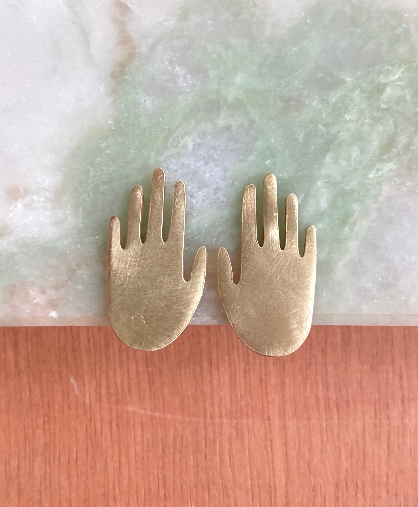 Brass rule earrings