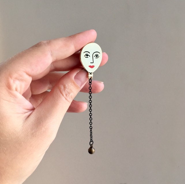 Balloon enamel pin