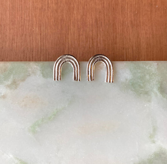 Shen earrings, Eco sterling silver rainbow earrings dangle
