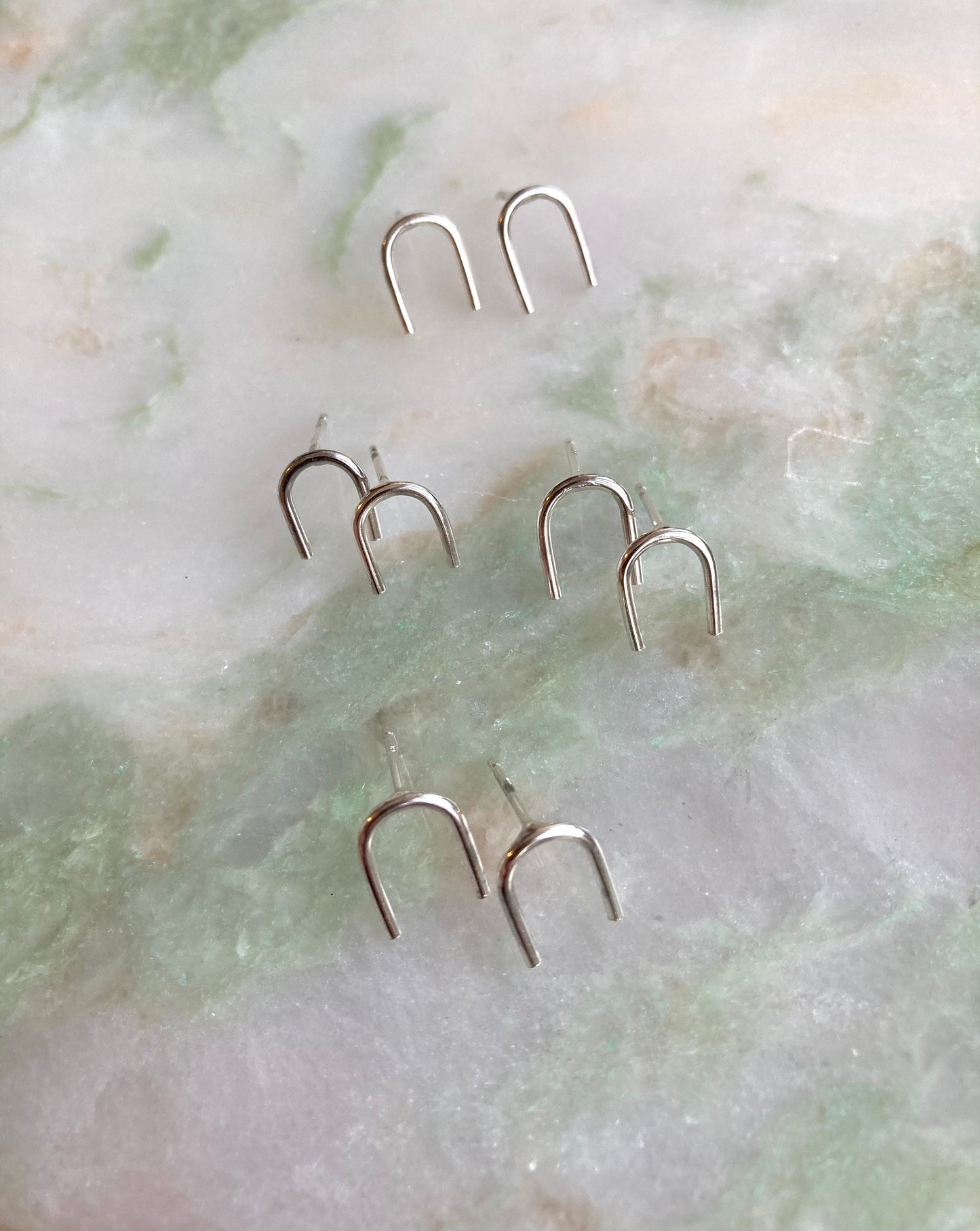 Shen earrings, Eco sterling silver rainbow earrings dangle
