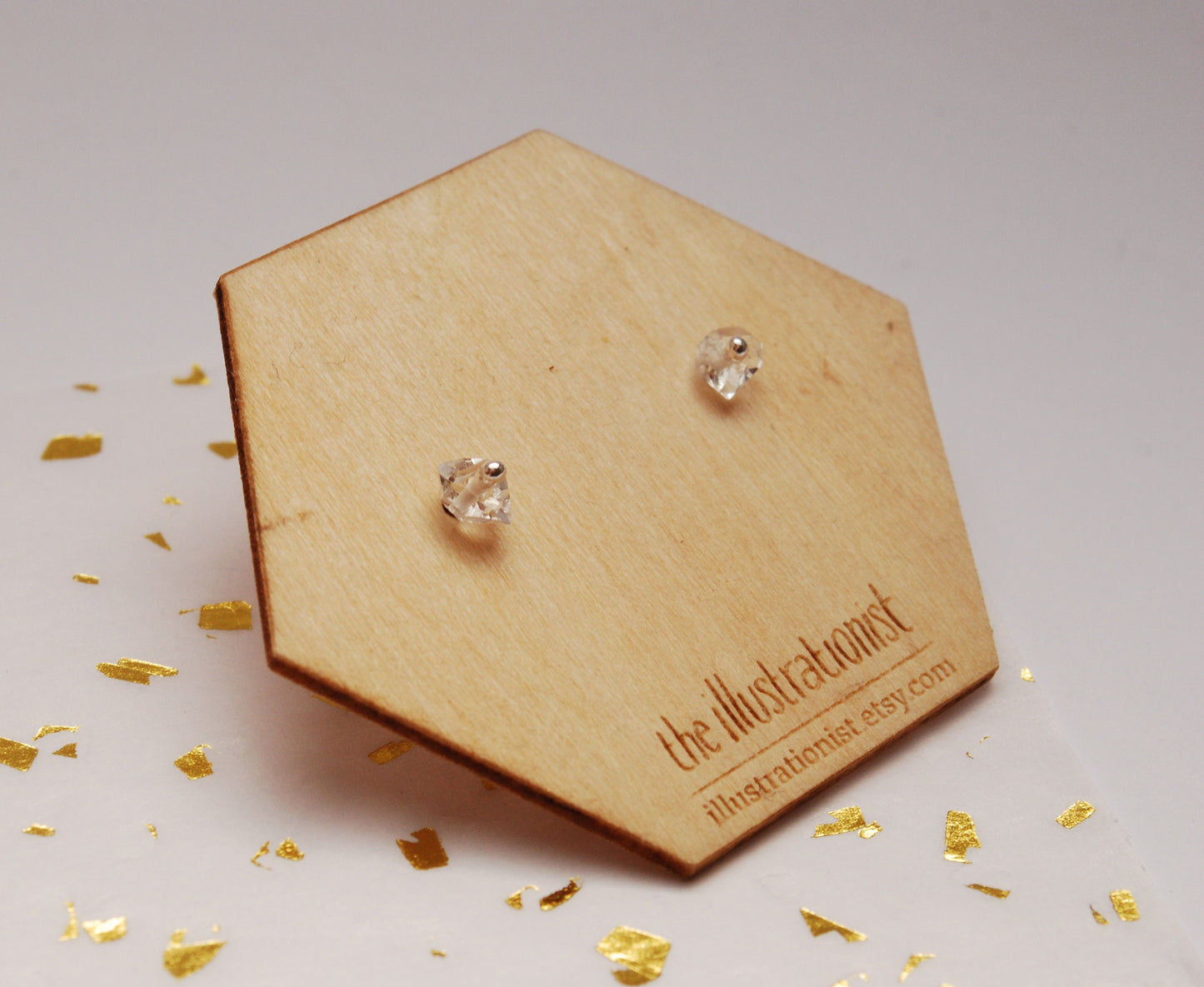 Herkimer diamond earrings