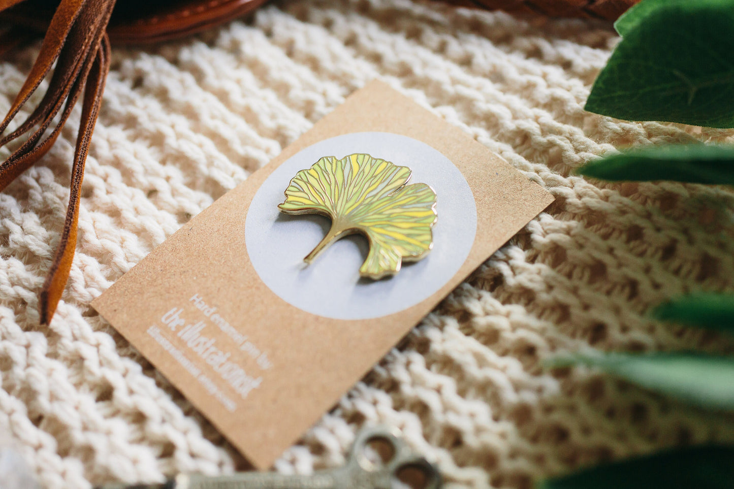 Ginkgo Biloba Hard Enamel Pin