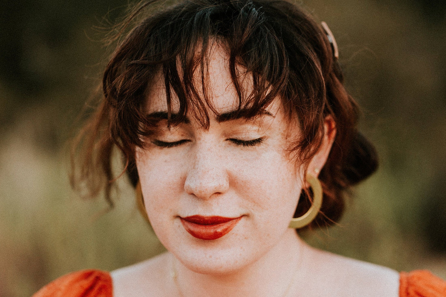 Big half circle earrings