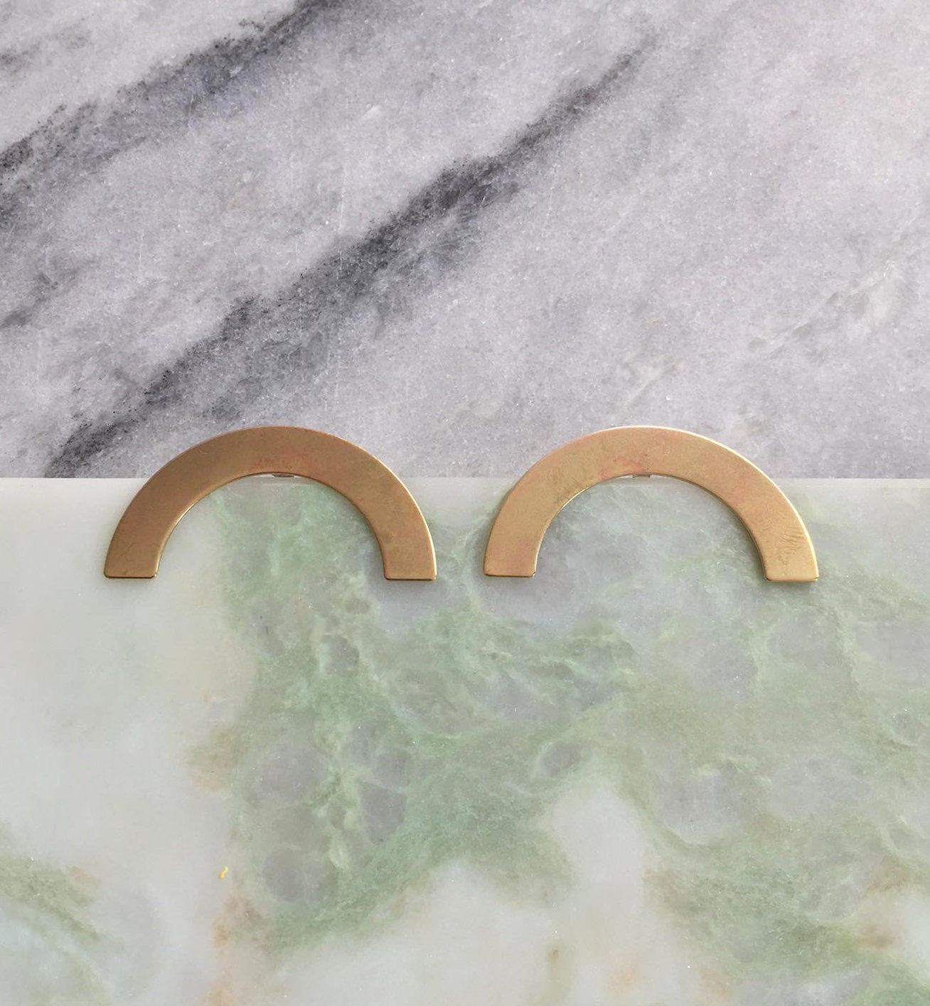 Big half circle earrings