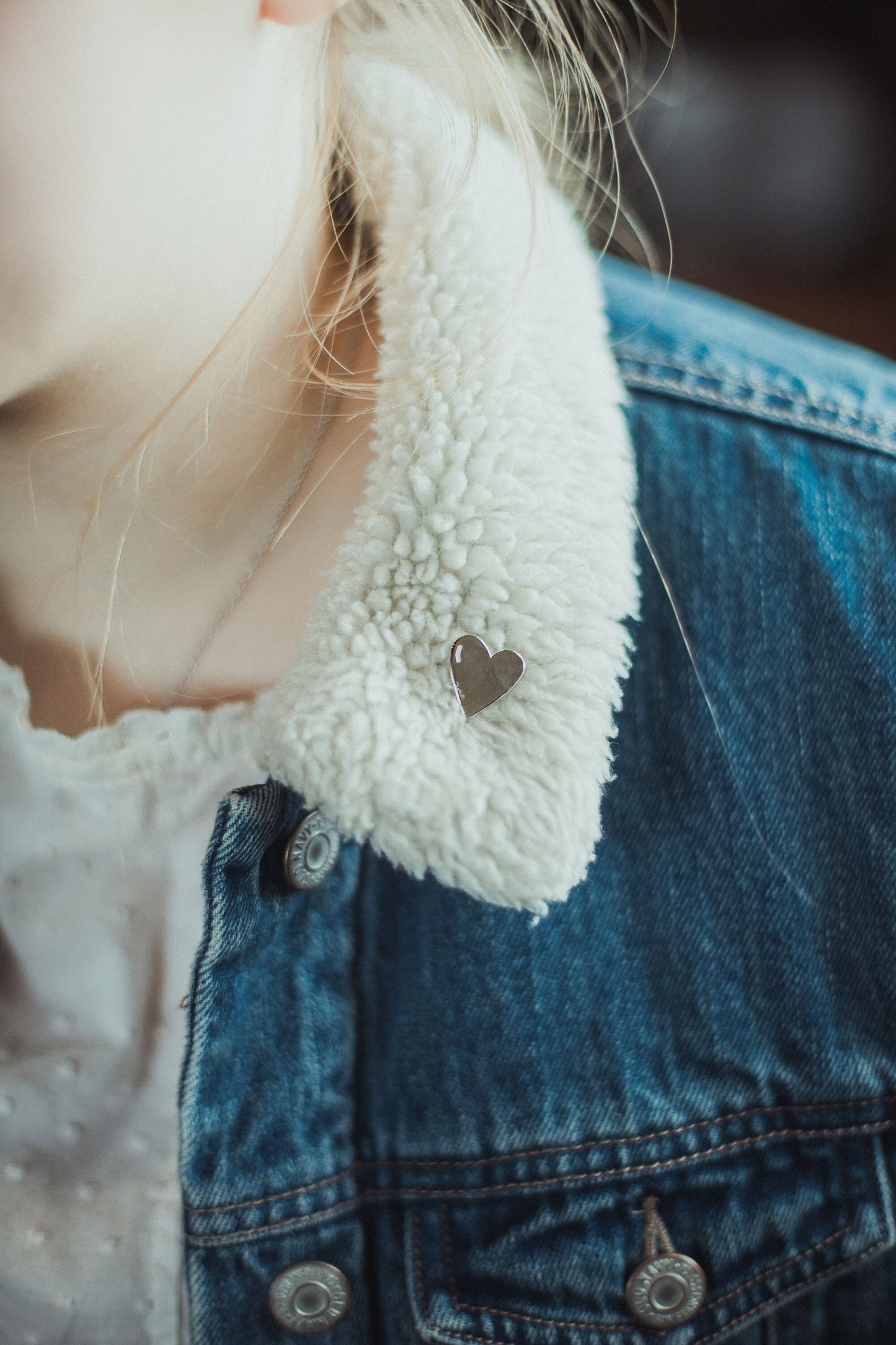 Tiny heart enamel pin