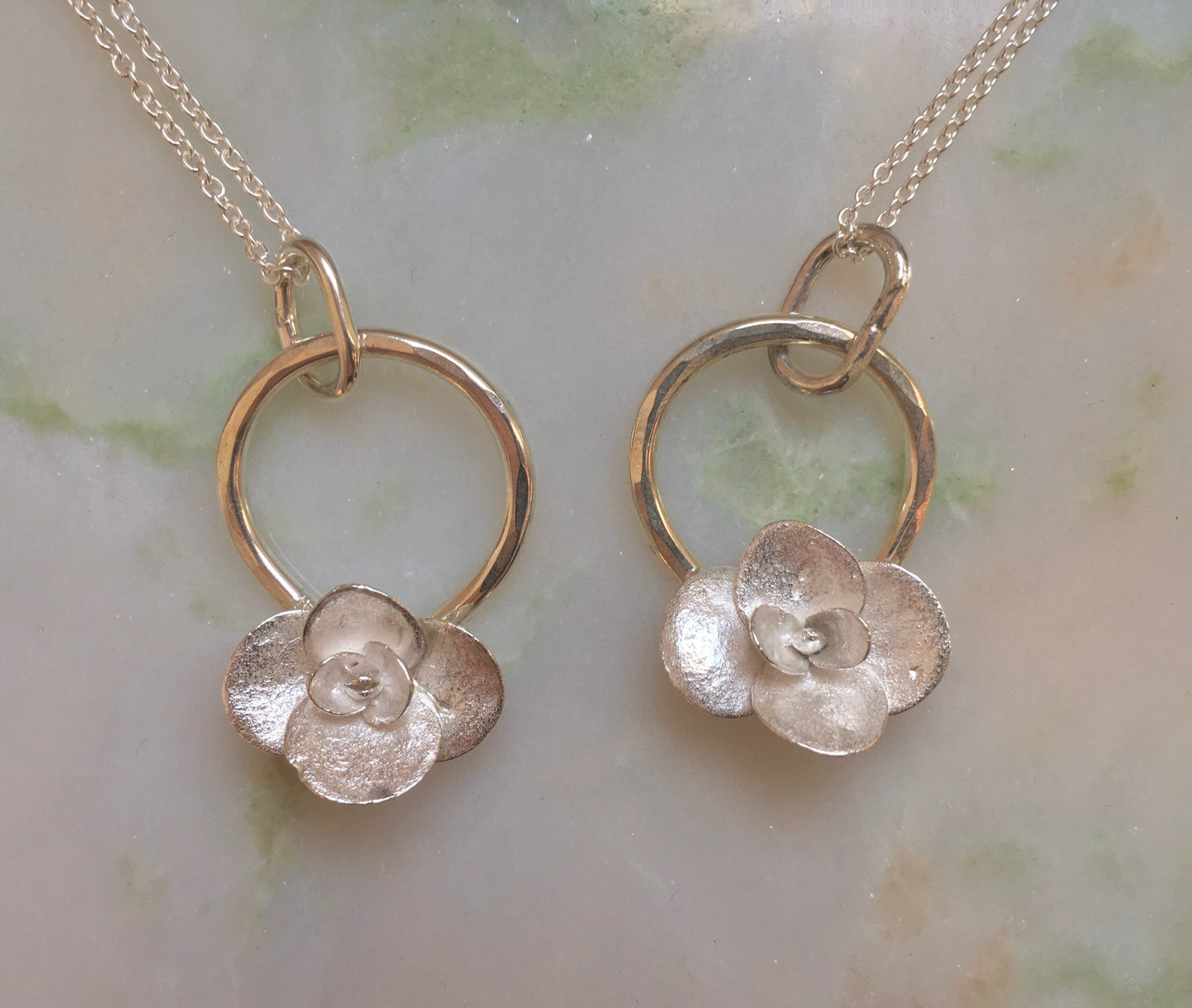 Suce necklace, Eco sterling silver succulent necklace