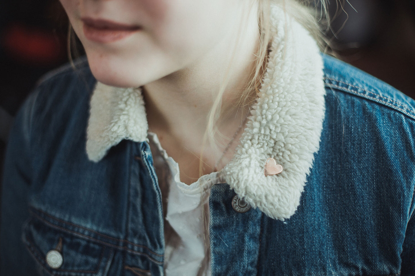 Tiny heart enamel pin