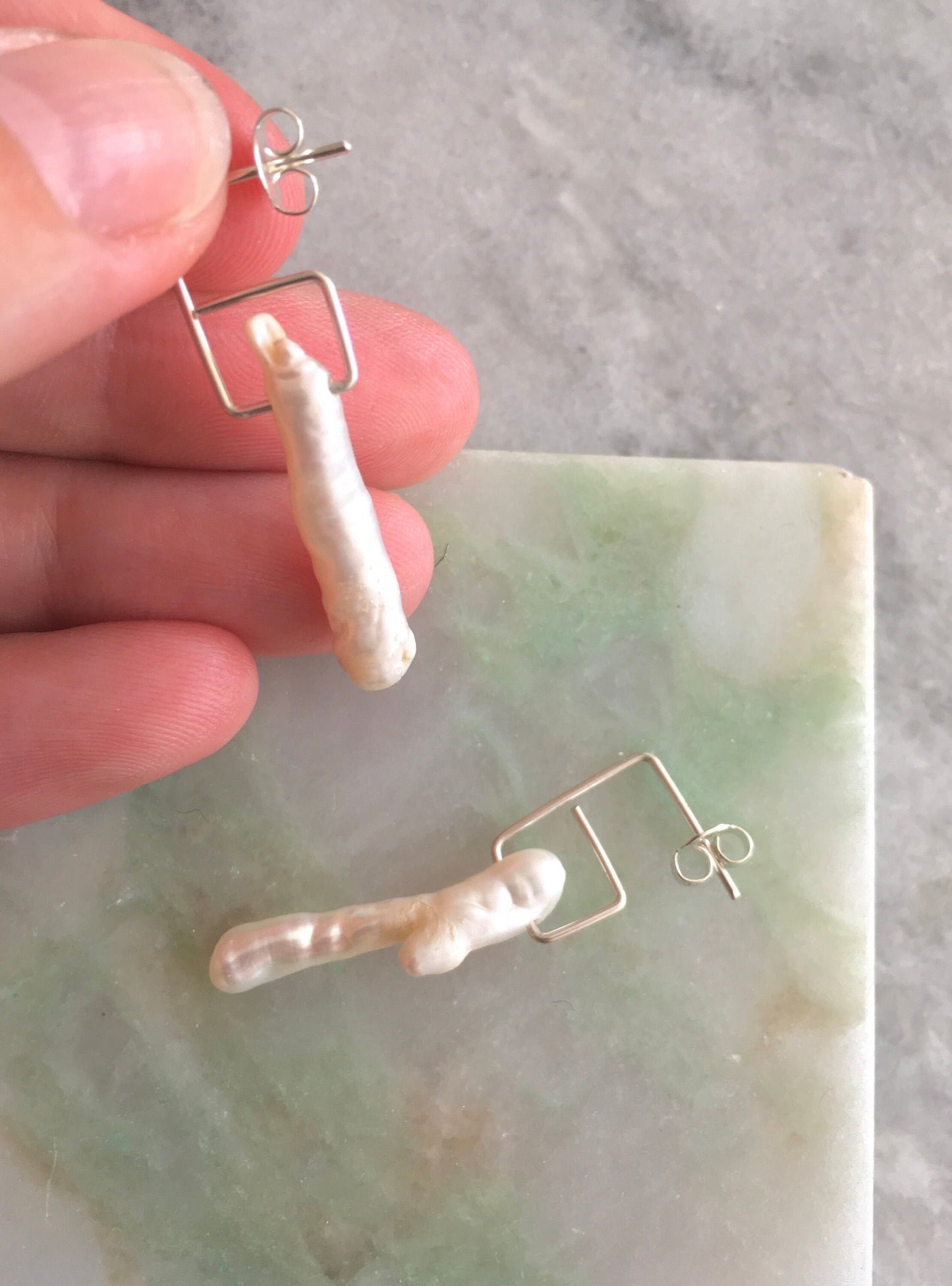 Pearl dangle earrings