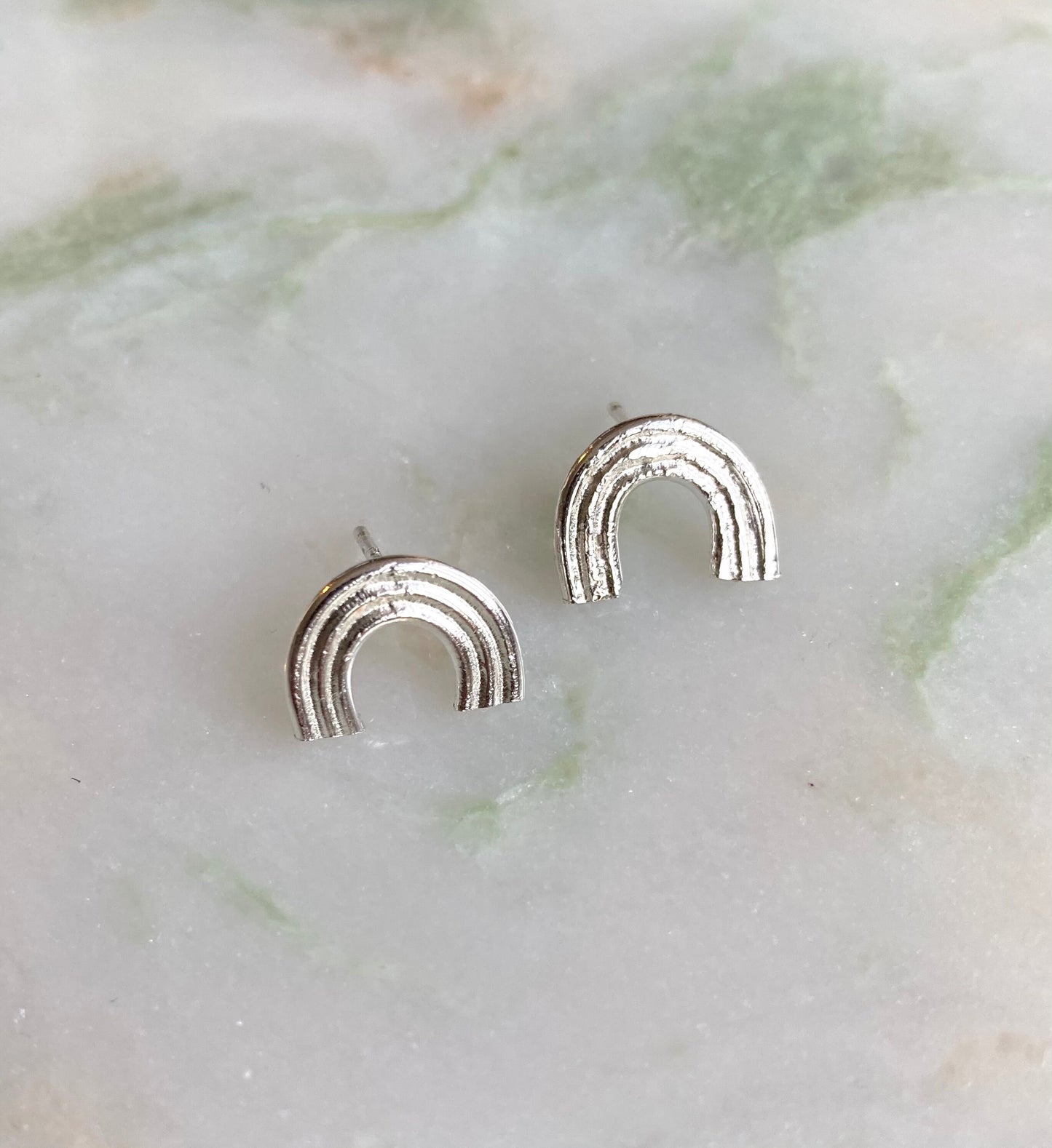 Shen earrings, Eco sterling silver rainbow earrings dangle