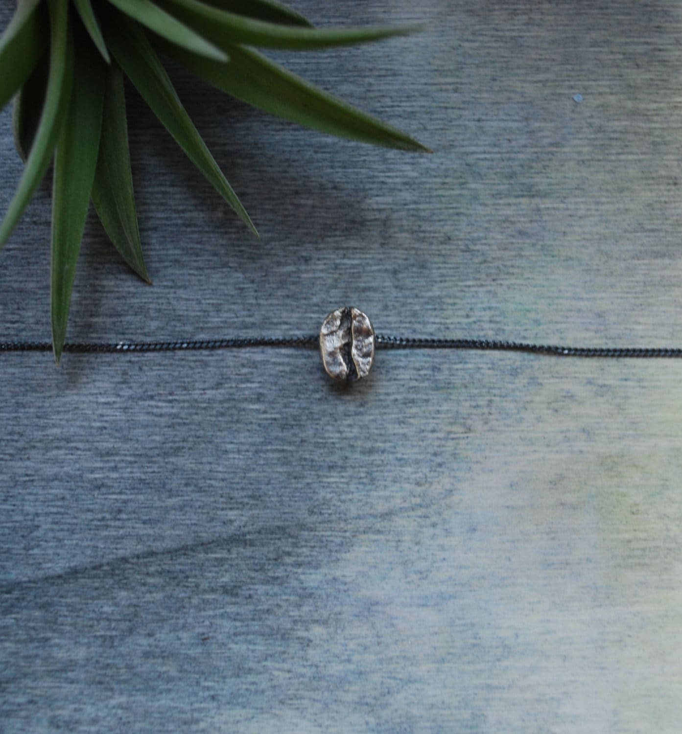 Sterling silver coffee bean necklace