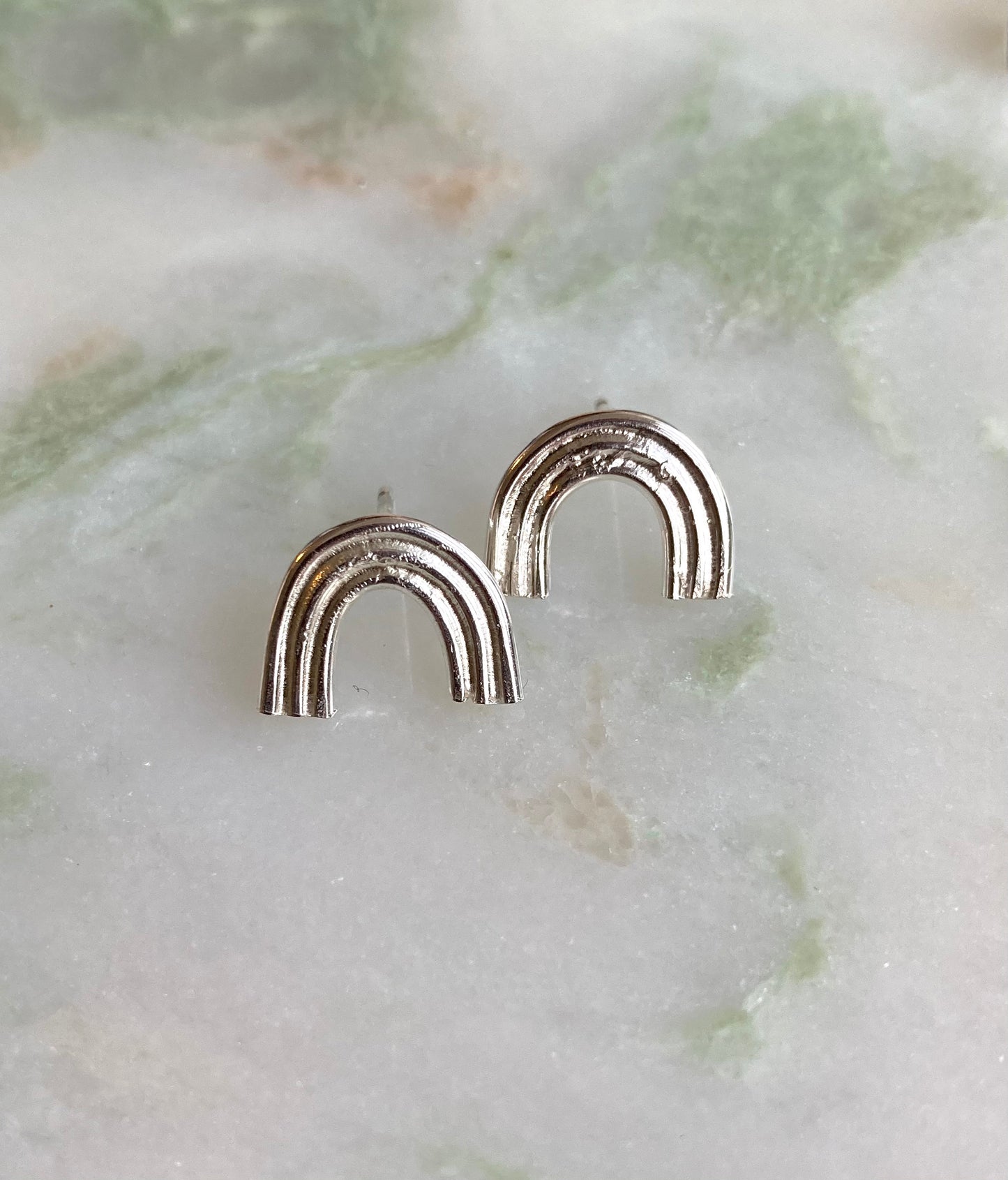 Shen earrings, Eco sterling silver rainbow earrings dangle