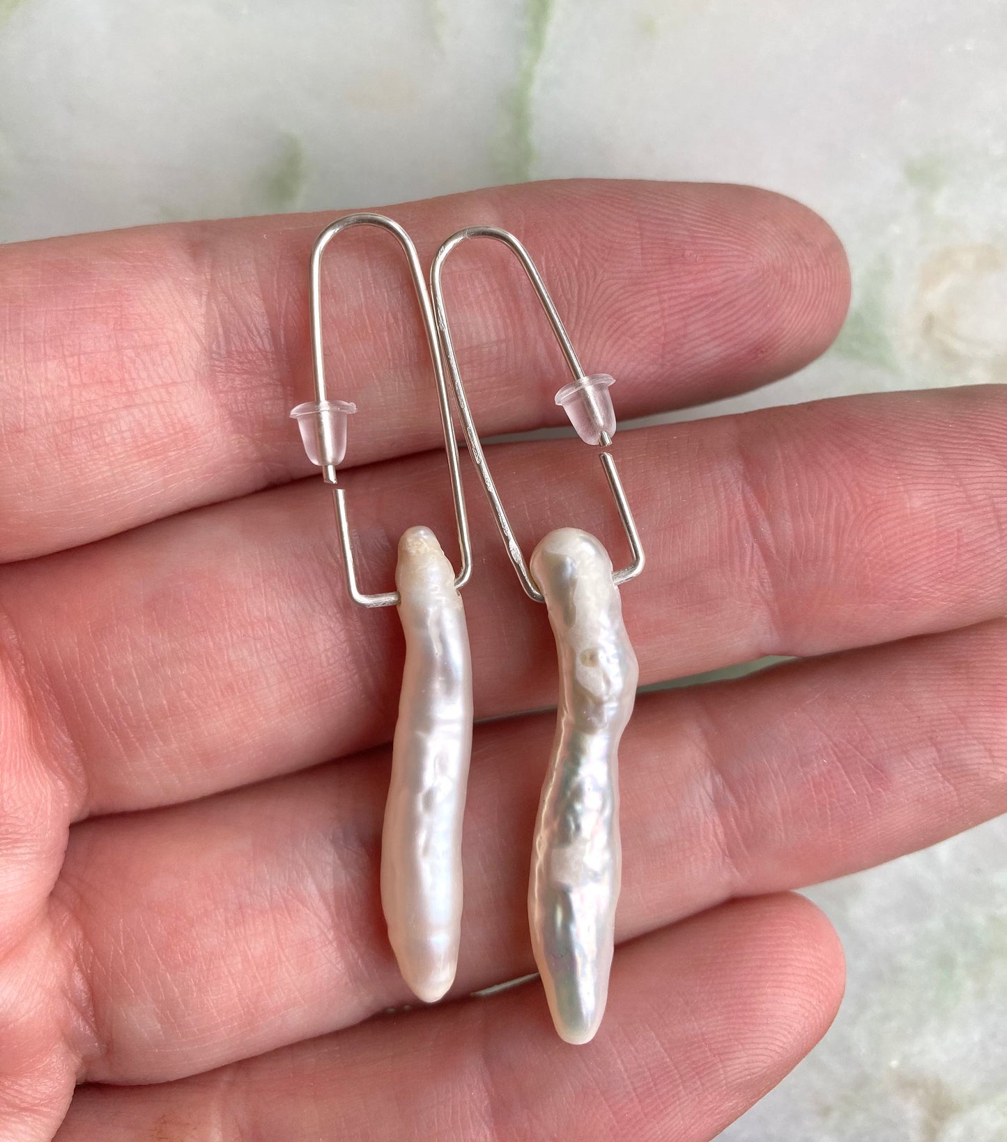Pearl dangle earrings