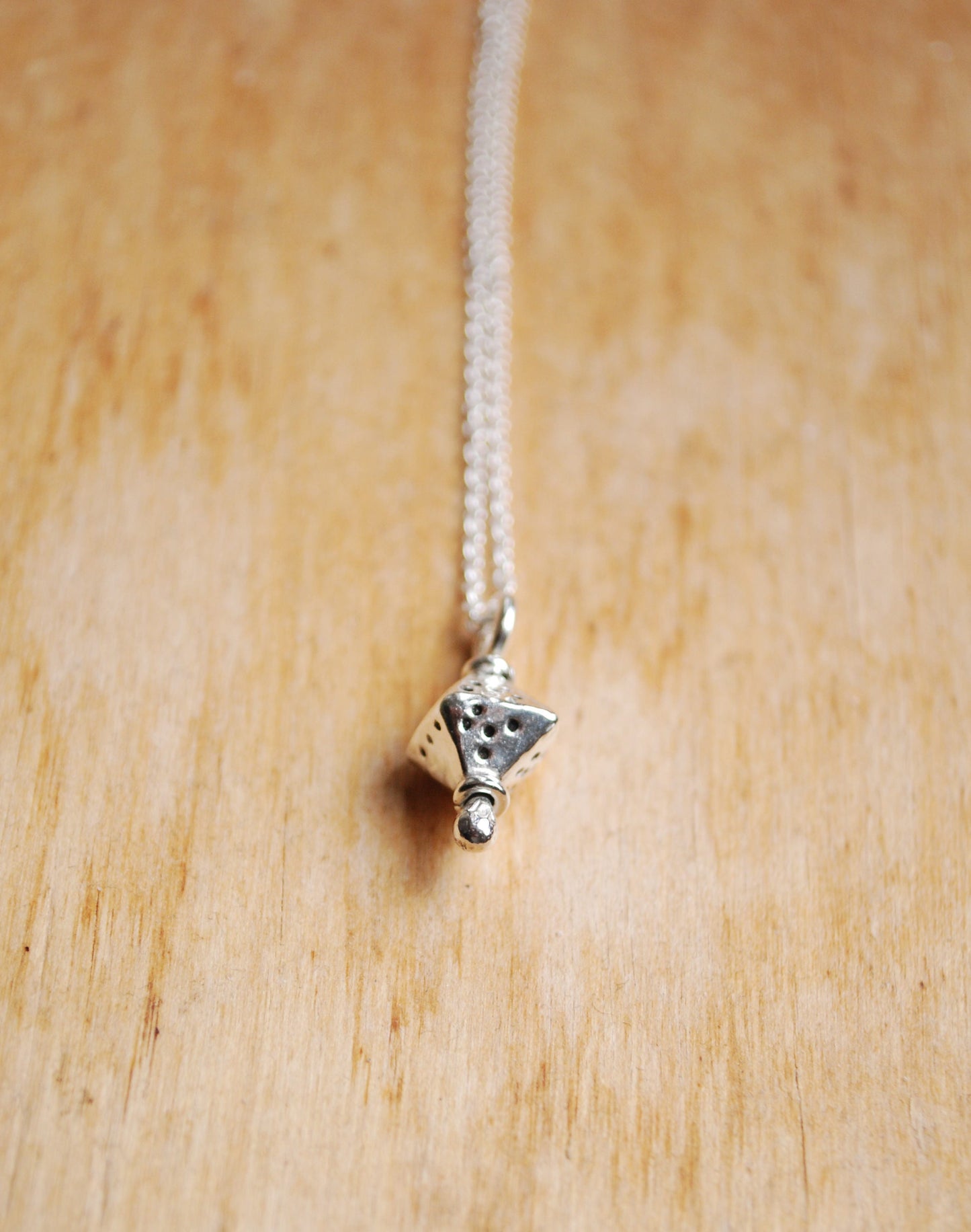 Leia necklace, Eco sterling silver pendant necklace