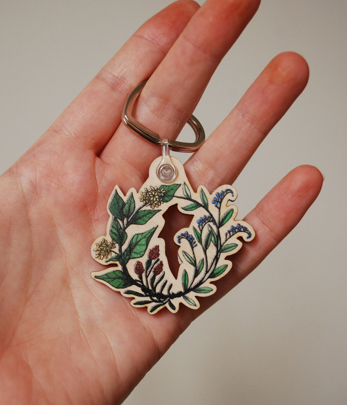 Sleutelhanger met bloemenkrans, Boscadeau (Cadeau voor een housewarming)