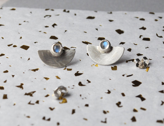 Sterling silver moonstone earrings