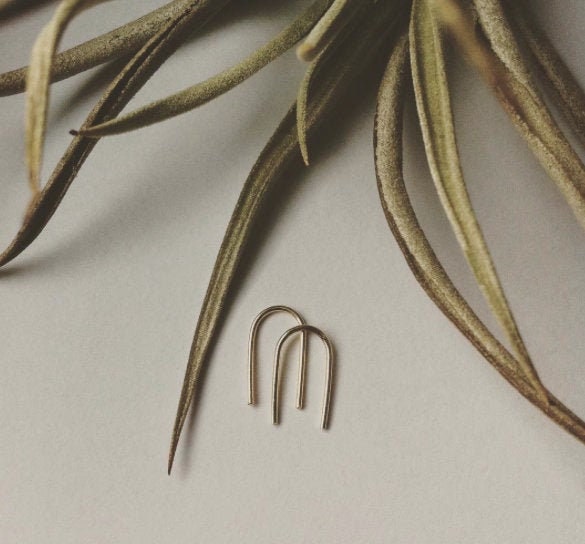 Sterling Silver Horseshoe Earrings | Handmade Ear Threaders
