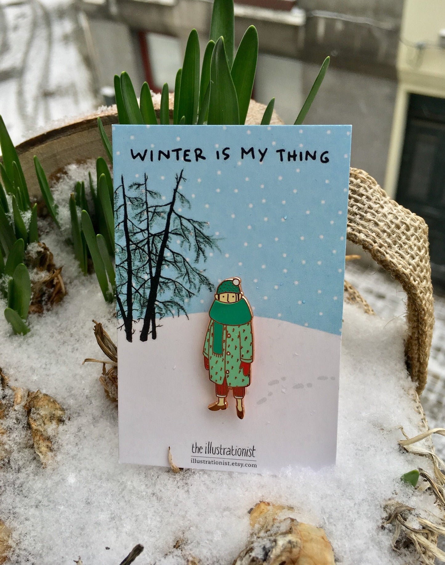 Winter Girl Enamel Pin