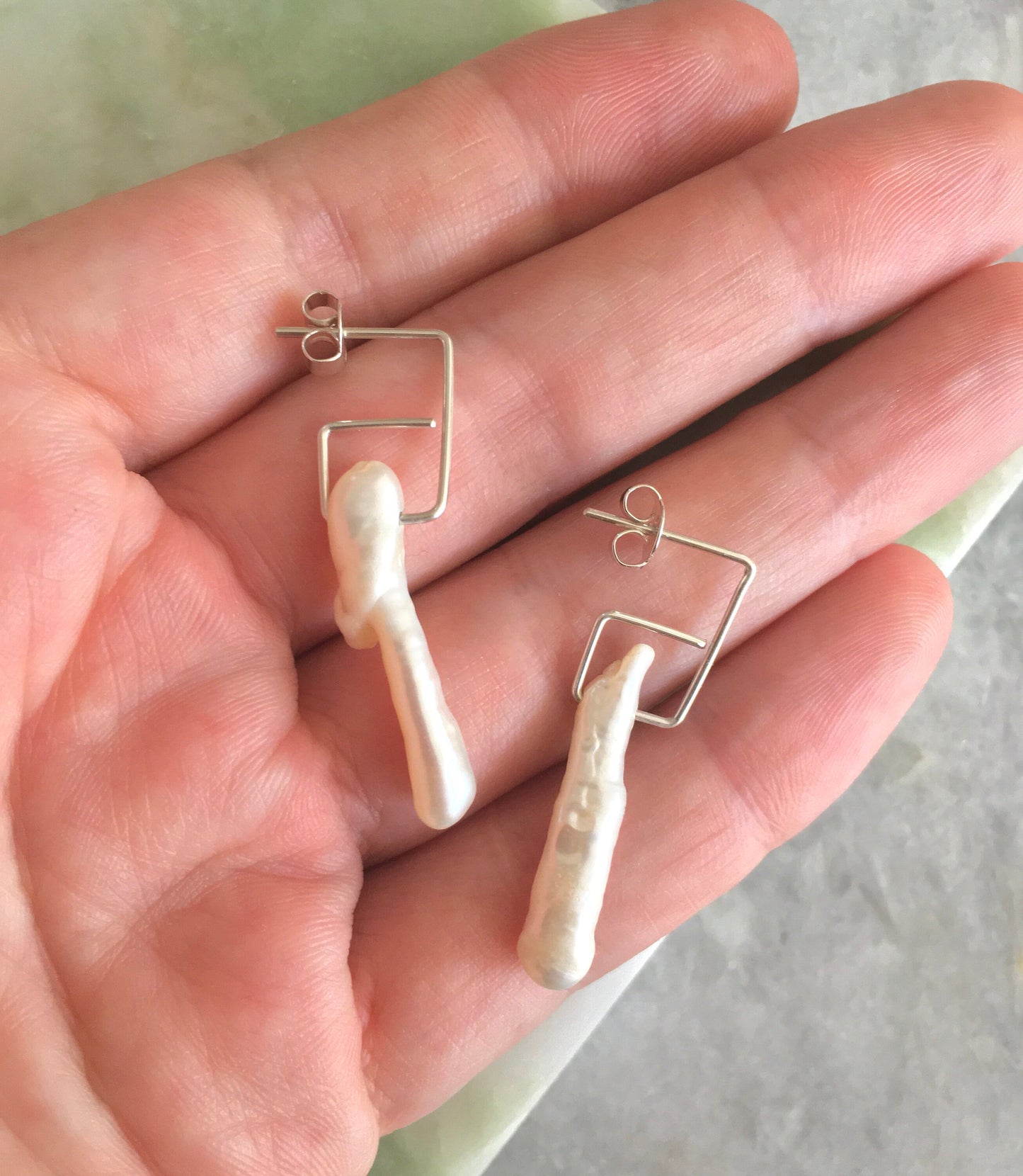 Pearl dangle earrings