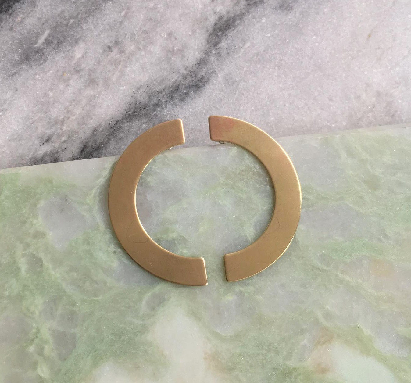 Big half circle earrings