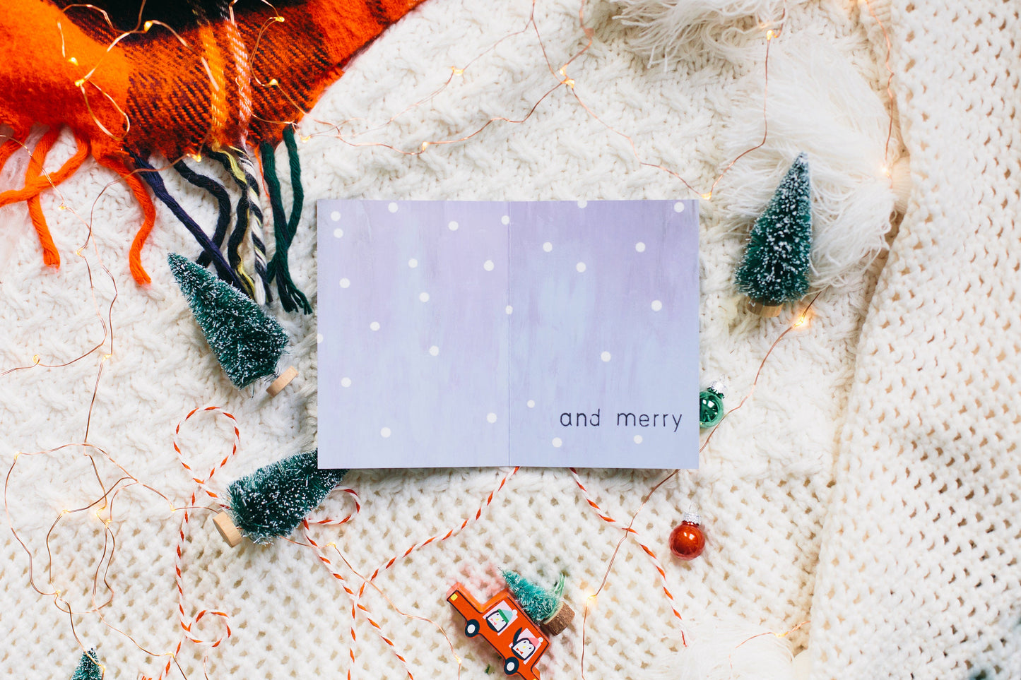Christmas card, folding