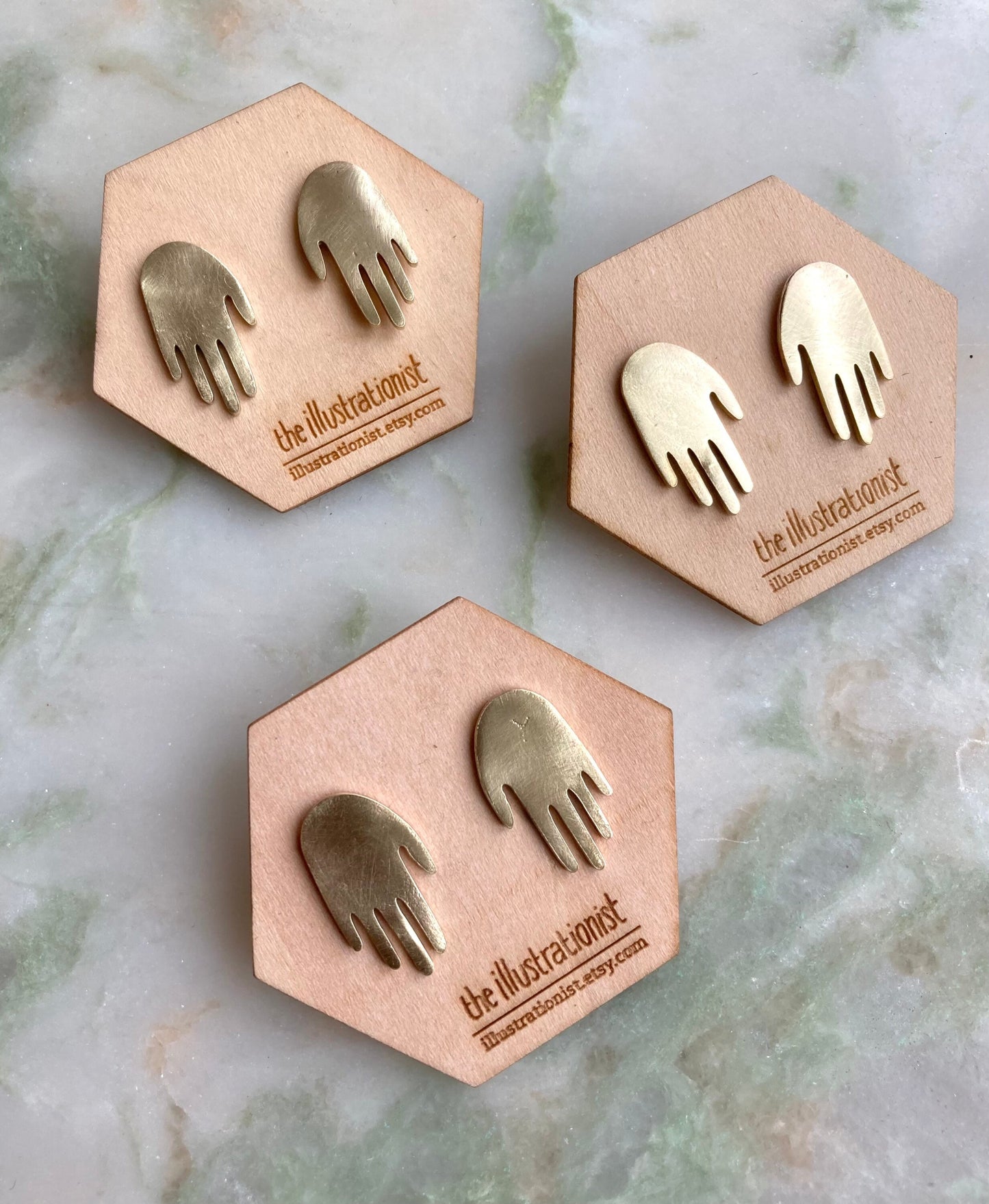 Brass rule earrings