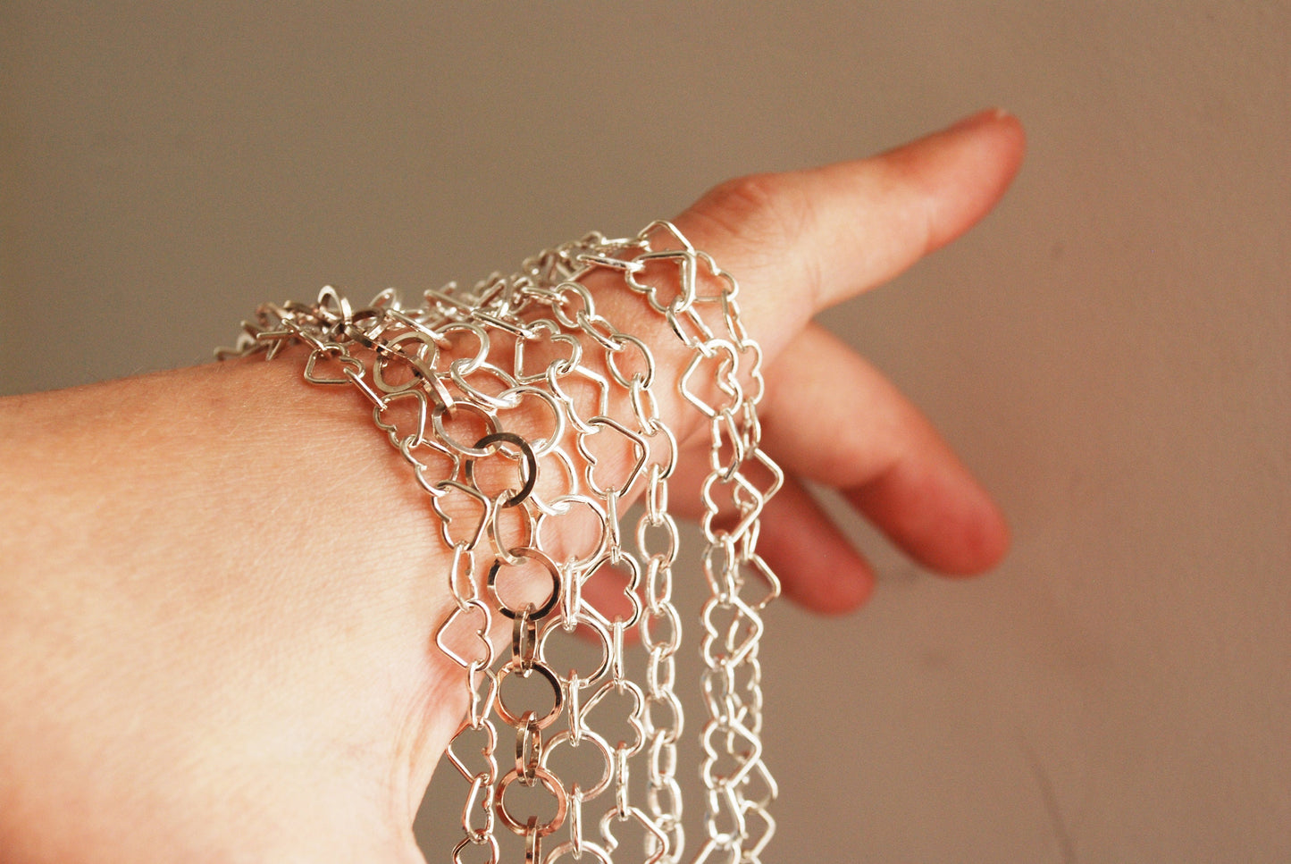 Heart bracelet, small links