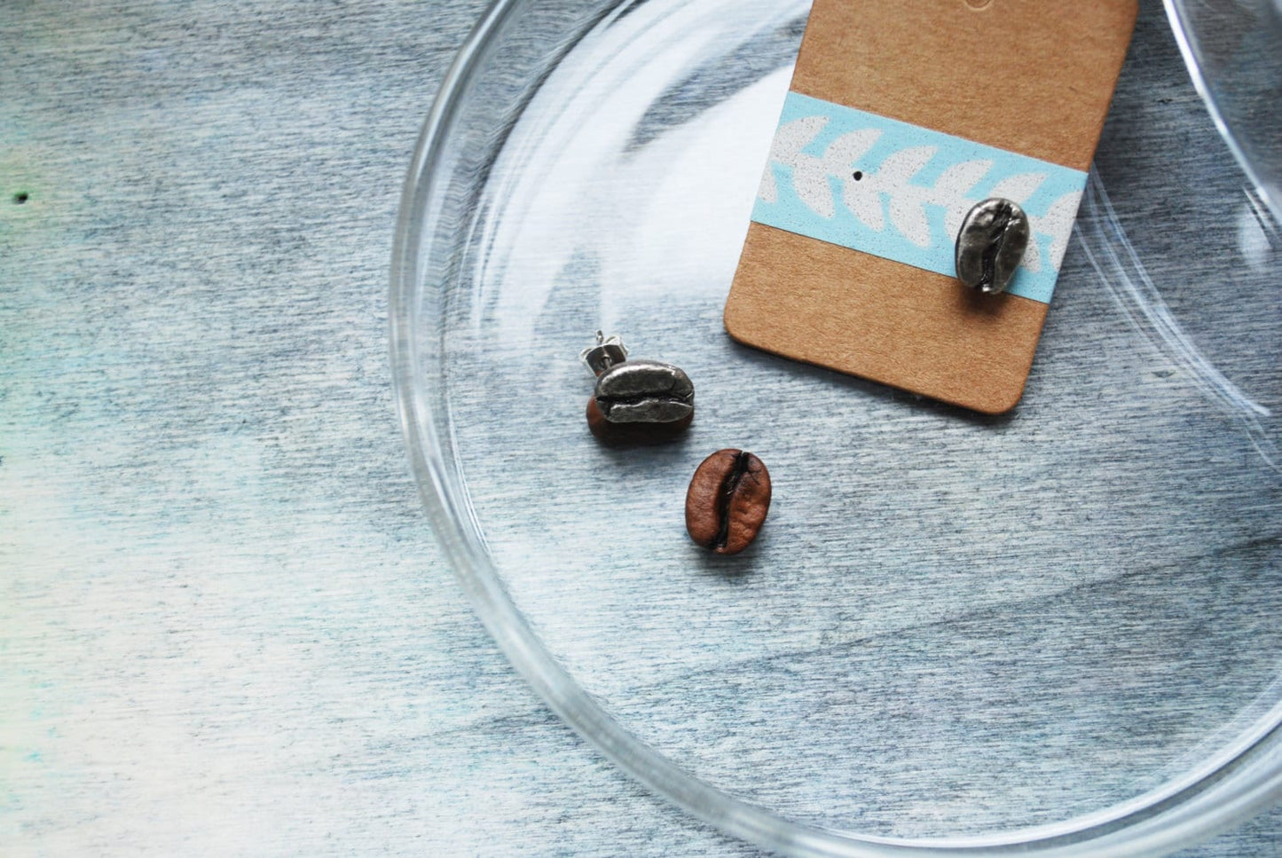 Sterling Silver Coffee Bean Earrings